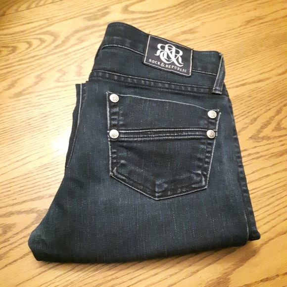 size 26 Rock & Republic dark blue Jeans - Picture 6 of 16